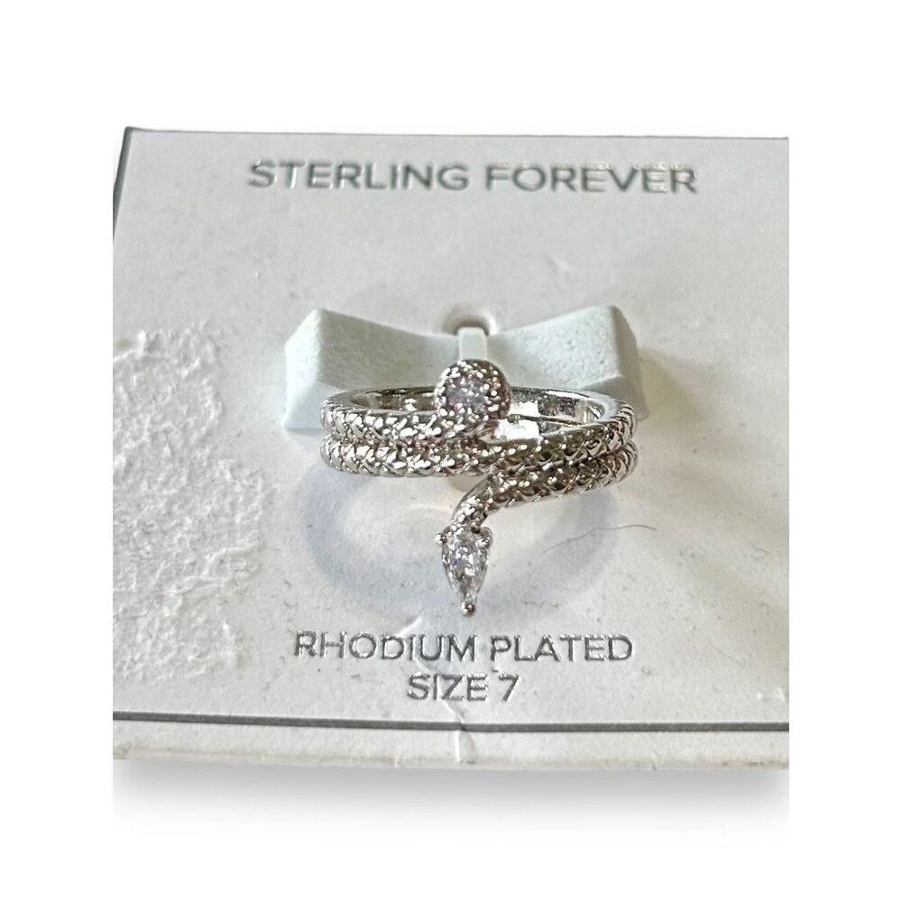 Sterling Forever Silver Snake Ring size 7